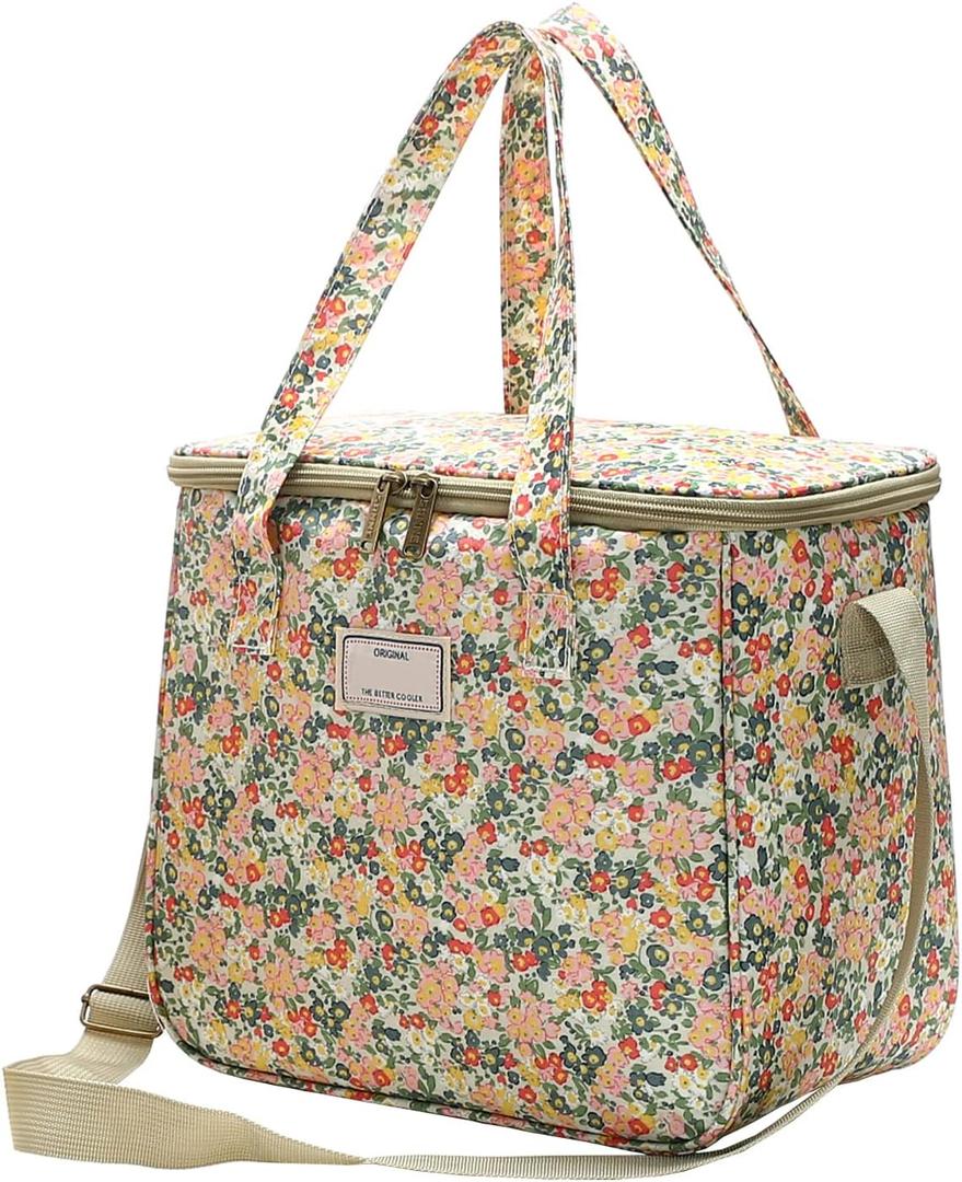 Nanxson Reusable Lunch Tote Bags Insulated Leakproof Lunch Box Cooler Cooling for Adult Men Women for Work/Travel/Picnic/Office (11.25L,A-Beige)