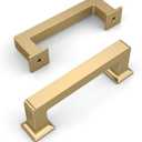 Amerdeco 10 Pack Champagne Bronze Cabinet Pulls 3 Inch(76MM) Hole Centers Kitchen Cabinet Handles Cabinet Hardware Kitchen Handles for Cabinets Cupboard Handles Drawer Pulls ZH0019