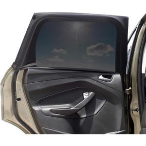 Car Window Sun Shade Cover -2 Pack Breathable Mesh Rear Side Window Shade Sunshade UV Protection for Baby Kids Pet Size M, Mosquito Net Curtain Fit for Most(95%) of Cars, Cover Full Window