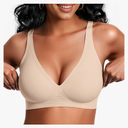 Vertvie Jelly Wireless Bras for Women Push Up Plunge Seamless T-Shirt Bras No Underwire Supportive Full Coverage Bralettes, 3XL