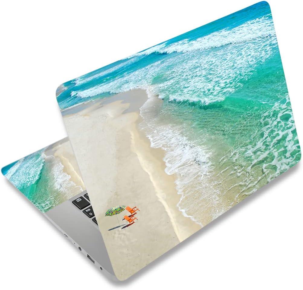 ArtSo Laptop Skin Sticker Decal, 12" 13" 13.3" 14" 15" 15.4" 15.6 inch Laptop Universal Netbook PC Notebook Vinyl Reusable Skin Sticker Cover Art Case Protector Personalized, Ocean Beach Sunbathing