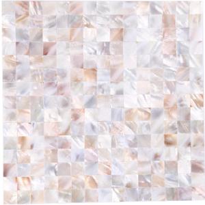 Reovatile 10 - Sheet Pearl Shells Tile Peel and Stick Backsplash, Self Adhesive Wall Tile for Kitchen, Bathroom, Bedroom (11.8"X11.8", Colorful Nature)