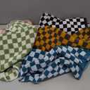 Madi-Cadi Hand Towels 5 Pack - Cotton Face Towels Soft, Absorbent, and Decorative Checkered Design for Bathroom, Kitchen, Gym, and Spa - 13 x 29 Inches for Any Occasion
