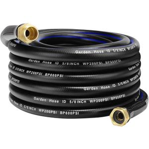 50 FT Garden Hose, Flexible No Kink Heavy Duty Garden Water Hose Flex Copper Bullet Collapsible Washer Rubber Hose 5/8" Soft Lightweight Outdoor Waterhose Manguera Para Jardin