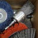 SALI 9 Pack Nylon Filament Abrasive Wire Brush Wheel & Cup Brush Set with 1/4 Inch Hex Shank, 3 Sizes Nylon Drill Brush Set for Removal of Rust Corrosion Paint