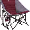 GCI Outdoor MaxRelax Pod Rocker Portable Rocking Chair & Outdoor Camping Chair, Red