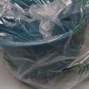 WSMKSZ 12 Inch Large Plant Pots for Indoor or Outdoor Plants, Wide Water Ripples Flower Pots with Drainage Holes & Saucer, Plastic Planters Set for Garden & Home Decor (Blue Green)