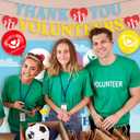 Tudomro 63 Pcs Volunteer Appreciation Party Decorations, Thank You Volunteers Banners Balloons Set, Happy National Volunteer Month Backdrop, Balloons Holiday Festival Celebrating Party Decor Supplies