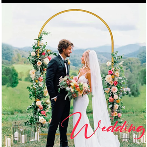 Wedding Arch Backdrop Stand Set of 1 Wedding Arches for Ceremony Chiara Backdrop Stand 3.9FT×7.2FT Metal Arch Backdrop Stand Round Arch Backdrop Stand