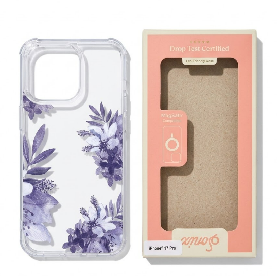 Sonix Case for iPhone 17 Pro | Compatible with MagSafe | 10ft Drop Tested | Purple Flower