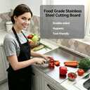 Kassiwealt Double Sided Stainless Steel Cutting Board (27.6'' x 19.7'')