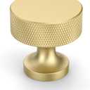 20 Pack Gold Cabinet Knobs - 1-1/5" (30mm) Drawer Knurled Kitchen Cabinet Hardware CK0072