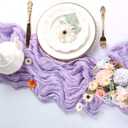 6 Pack Lavender Purple Cheesecloth Table Runner 10FT Boho Cheese Cloths Fabric Table Runners 120 Inch Rustic Sheer for Spring Wedding Birthday Party Baby Shower Home Decorations