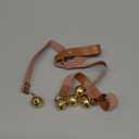 Leather Dog Doorbells for Door Knob, Adjustable Brass Potty Training Bells for Puppy to Go Outside, Easy Dog Door Bell for Potty Training