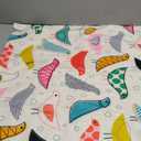 Creativebug Midcentury Modern Simple Lines Colorful Bird Flax Cotton Hidden Zipper Throw Pillow Covers 26x26 in (Two Sides) (21)
