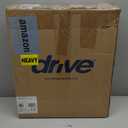 Drive Medical 2-in-1 Raised Toilet Seat with Removable Padded Arms - Elevated Bathroom Safety Support - Secure Locking Attachment - Easy Height Assistance - Durable Plastic Construction