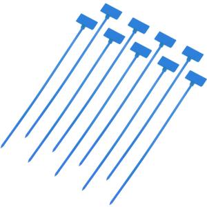 MECCANIXITY 250pcs Marker Cable Zip Ties, 8 Inch Self-Locking Nylon Labels Zip Tie Wraps, Wire Tags Ties Straps for Indoor and Outdoor, 1/8",Blue