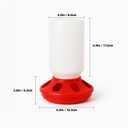 Baby Chick Feeder, Waste Free Chicken Feeder Jar, Duckling Feeder for Pigeon, Birds & Small Flock Feeding, 1 Quart Poultry Feeder with 8 Feeding Holes.