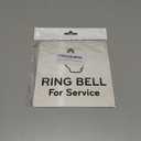 NorthByNorthEast Aluminium Service Bell Sign - Metallic Silver with Hand Icon - Self-Adhesive Peel and Stick - 145mm x 145mm - Ideal for Hotels, Restaurants, Hospitality Industry