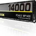 SSK 4TB M.2 NVMe PCIe Gen5 Internal SSD,up tp 14000MB/s Read Speed, TLC NAND with DRAM Cache, High Performance Internal Solid State Drive for Gaming,Laptop,Desktop,AI Computing and Content Creation