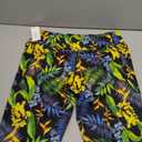 Cagola Swim Board Shorts Women 9" Swimwear Tummy Control Swimming Shorts Cross High Waisted Swimsuit Bottoms Green Leaf XX-Large