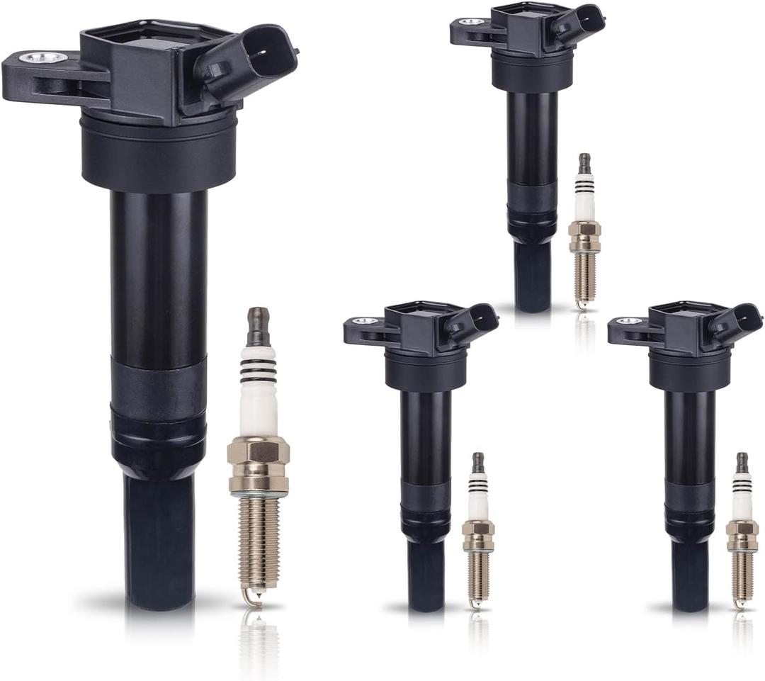 ENA Set of 4 UF651 Ignition Coil Pack with 93175 Iridium Spark Plugs 1.8L 2.0L V4 Compatible with Kia Hyundai Elantra 2011-2016 Tucson 2014-2020 Forte 2014-2016 Soul 2012-2019 for C1804 273002E000 273
