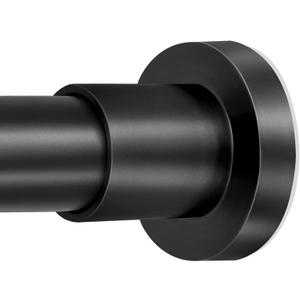 ZYRW Black Shower Curtain Rod 36-84 Inches (3-7ft) Non Rust Adjustable Shower Rod Spring Tension Non Slip No Drilling Stainless Steel Shower Rods for Bathroom Window