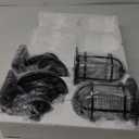 Set of 2 Motion Sensor Outdoor Wall Lantern Dusk to Dawn Waterproof Exterior Wall Sconce With Seeded Glass Black Wall Mount Light Fixture for Porch Doorway Garage, E26 Socket, Motion Activated