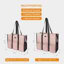 TOPDesign Utility Water Resistant Tote Bag with 13 Pockets, Top Zipper Closure & Thick Bottom Support, for Working Women