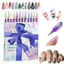 Polish Nails Art Marker, Nail Pens Nail Art Pens for Painting Nails, Nail art Pens for Painting Nail Art Pens Set, Nail Art Markers Polish Pen, Nails Art Design, Manicure Nail DIY Decoration-12 Colors