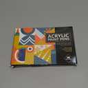 JR.WHITE Acrylic Paint Pens Paint Markers for Rock Painting, Canvas, Wood, Glass, Fabric, Metal, Plastic, Arts Crafts Easter Eggs, Pumpkin, Scrapbooking Supplies (12 Colors)