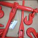 VEVOR 9215LBS 3/8" – 1/2" Ratchet Binders 9,215 LBS Secure Working Load, G70 Hooks and Adjustable Length, for Grade 70-80 Chains, Tie Down, Hauling, Towing, 2-Pack, Red