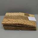 11 Inch Cube Storage Bins, Wicker Storage Baskets for Cube Shelf, Natural Foldable Square Baskets for Storage, Large Woven Storage Bin with Handle, Baskets for Pantry, Living Room Set of 4 (10.5x10.5x10.5)