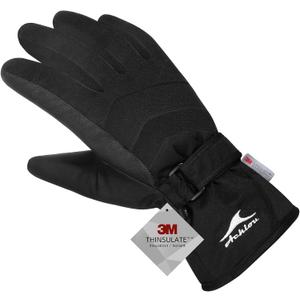 Achiou Ski Snow Gloves Winter Warm 3M Thinsulate Waterproof Touchscreen Men Women (Small, Black)