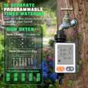 Sprinkler Timer for Garden Hose, 10 Programmable Water Timer with with Auto Rain Delay, IP54 Waterproof 3.3 Large LCD Drip Irrigation System Timers for Plant, Yard, Lawns, Outdoor