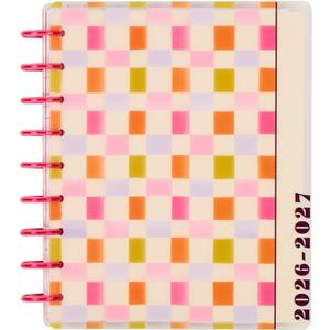 Happy Planner Disc-Bound Planner July 2026June 2027, Includes 3 Extra Months and 2 Sticker Sheets, Classic Size, 7" x 9.25", Horizontal Layout, Sunshine Blooms