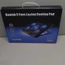 Kootek Laptop Cooling Pad, Laptop Cooler with 5 Quiet Fans for 12"-17" Computer PC Notebook Gaming Laptop Fan, Height Adjustable Laptop Cooling Stand Laptop Accessories, Blue