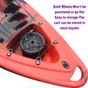 100LBS Kayak Cart Canoe Carrier Trolley for Carrying Kayaks,Canoes,Paddleboards with Plastic Wheels