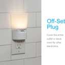 GE Ultrabrite Dimmable Sconce LED Night Light GEPlug-In, Energy Efficient, Dusk-to-Dawn Sensor, Adjustable Brightness, Ideal for Bedroom, Bathroom, Hallway, Nursery, White, 45123, 1 Pack,