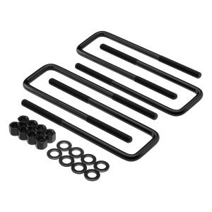 Supreme Suspensions - 4X Heavy-Duty Square Bend U-Bolts for Lifted Applications => 8.5" Long x 2.5" Wide x 9/16" Threads