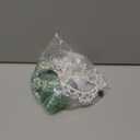 Ldabrye Rhinestones Masquerade Half Face Halloween Costume Accessories for Men Women Masquerade Halloween Cosplay (Silver)