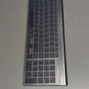 Wireless Keyboard and Mouse Ultra Slim Combo, TopMate 2.4G Silent Compact USB 2400DPI Mouse and Scissor Switch Keyboard Set with Cover, Batteries Included, for PC/Laptop/Windows/Mac  Gray Black