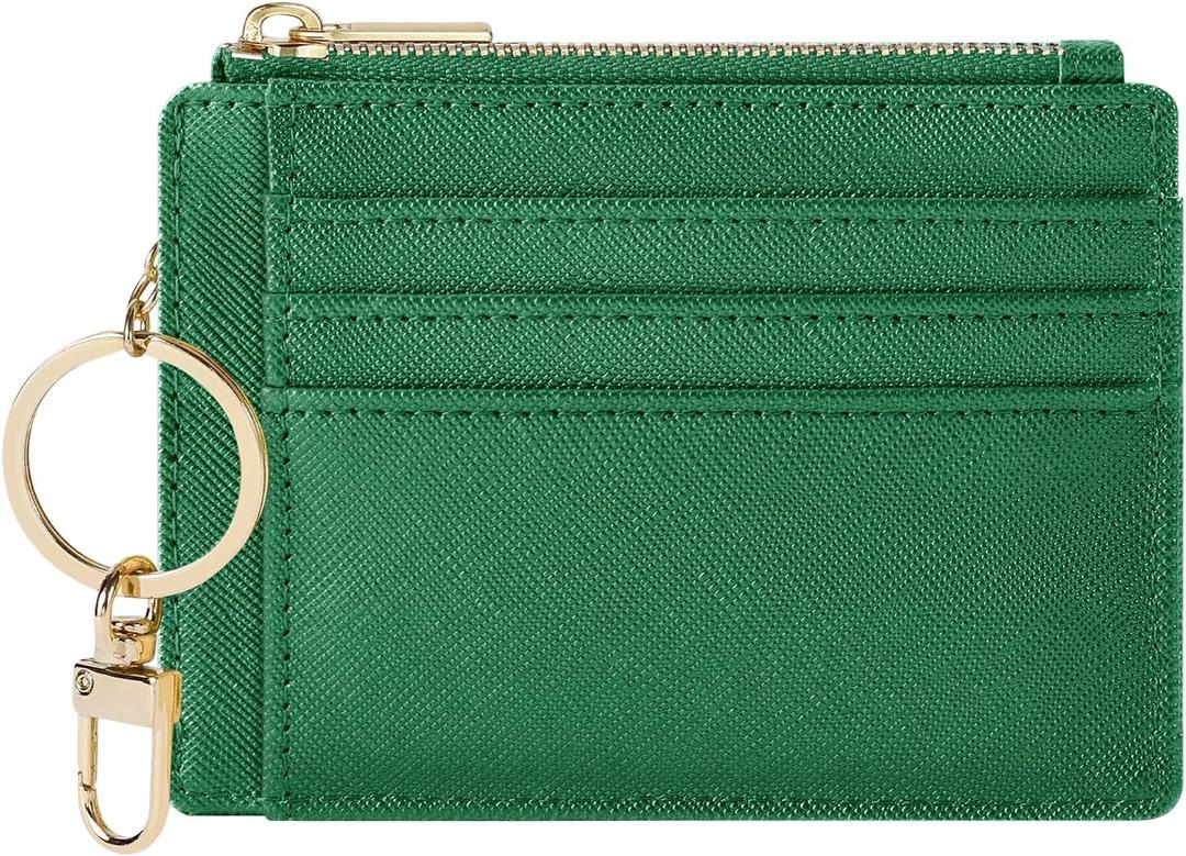 Sodsay Card Case Slim Front Pocket Wallet for Women Credit Card Holder with Keychain