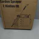 Battery Powered Garden Sprayer 2 Gallon, Electric Pump Sprayer with 3 Mist Nozzles, Rechargeable Handle, Telescopic Wand, Adjustable Strap, Water Spray Weed Sprayer for Lawn, Garden, Yard, Plants