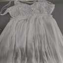 Ladmous Women's V Neck Floral Lace Wedding Dress Sleeveless Bridesmaid Evening Party Maxi Dress