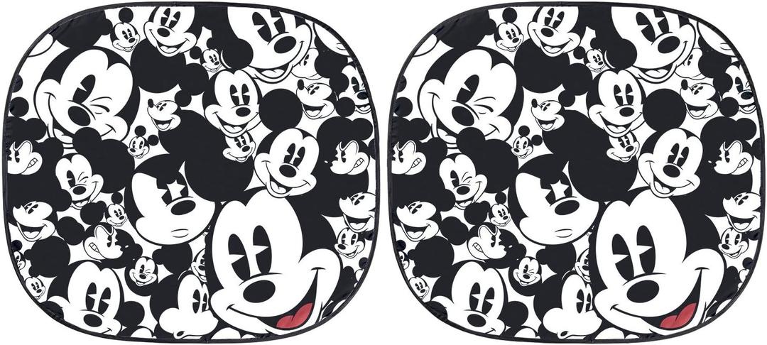 Plasticolor 003780R01 Disney Mickey Expressions Magic Spring Sunshade, 2 Piece