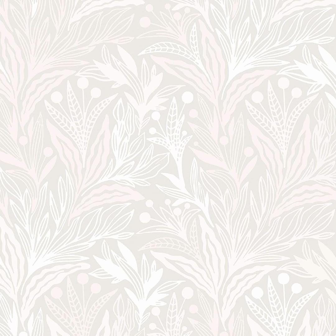 Peel and Stick Wallpaper Boho Contact Paper Beige Neutral Leaf Wall Paper Modern Self Adhesive Removable Wallpaper for Bedroom Living Room Waterproof Vinyl Roll 17.3"x393"