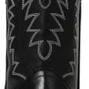 SaraIris Mens Brown Cowboy Western Working Round Toe Pull On Cowgirl Boots (Black)