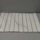 Foldable Stone Bath Mat, Non-Slip Diatomaceous Earth Bath Mat, Super Absorbent Quick Drying Bath Stone Mat, Luxury Bath mat for Bathroom Kitchen Bathtub, 23.4 * 15.4" White