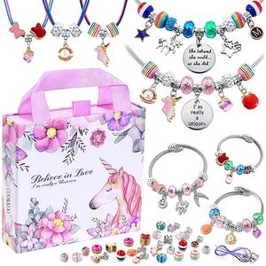 COO&KOO Girls Charm Bracelet Making Kit: Crafts for Girl 8-12 A Perfect Gifts Unicorn Girls Toy for Ages 6 7 8 9 10 Girl Jewelry Making Kit That Imagination Self-Expression and Inspires Creativity